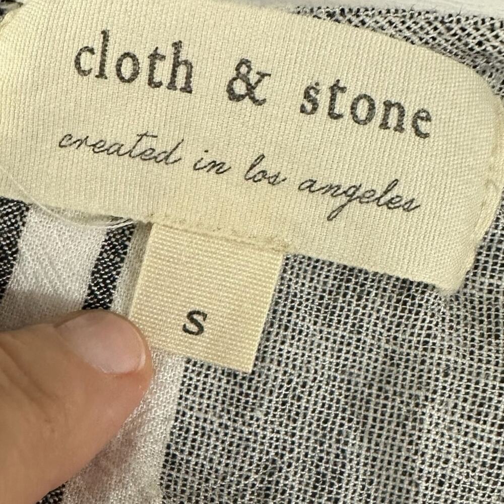 Cloth & Stone Coastal Stripe Linen Blend Jumpsuit Size S - Picture 6 of 8